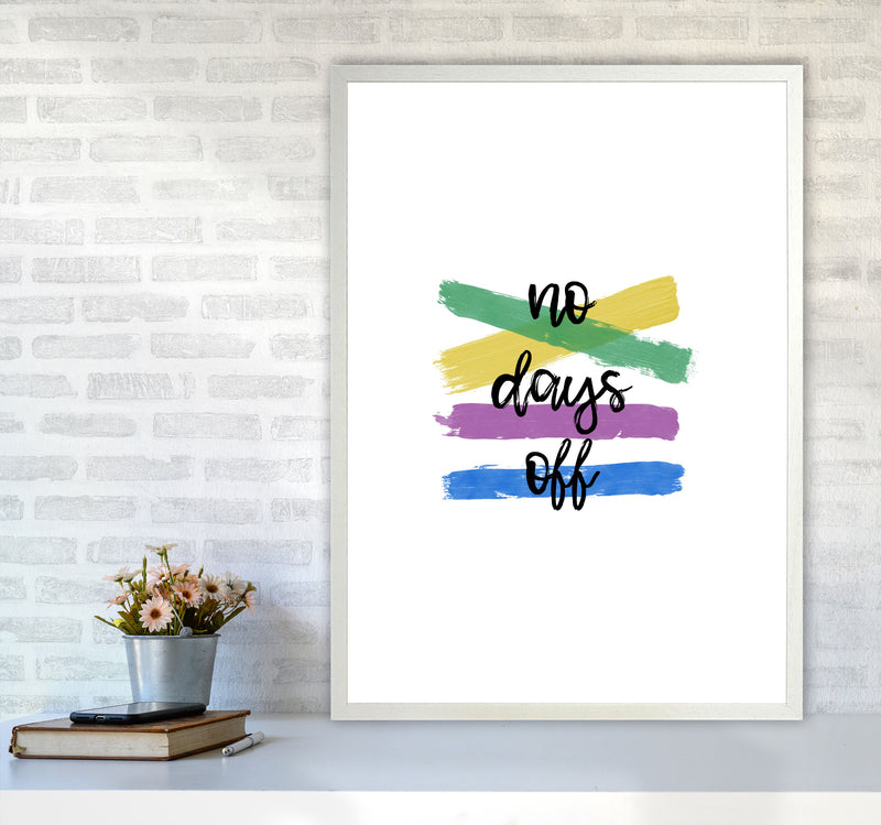 No Days Off Print By Orara Studio A1 Oak Frame