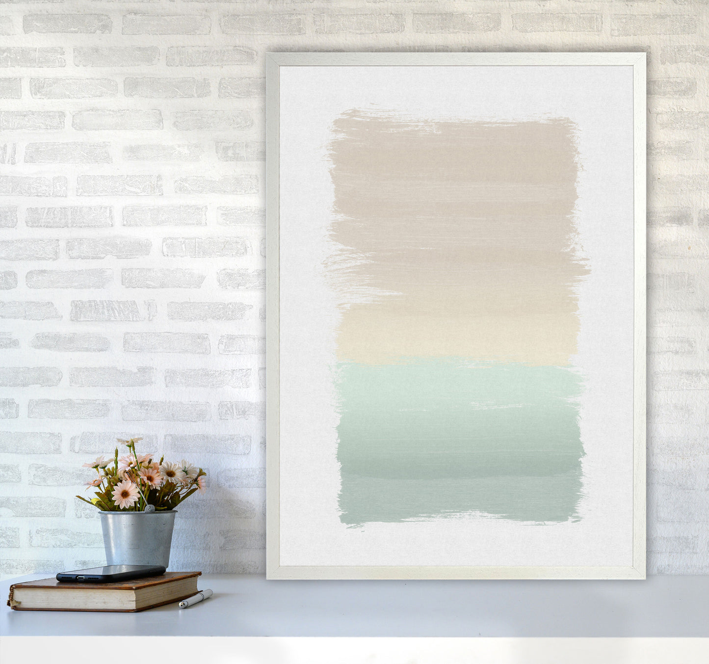 Pastel Abstract Print By Orara Studio A1 Oak Frame