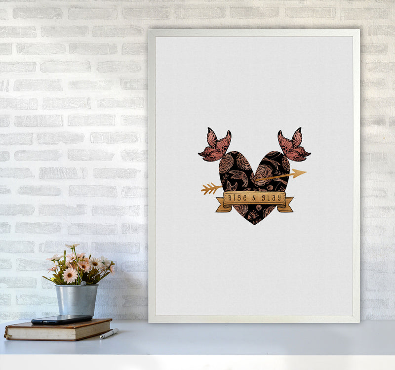 Rise & Slay Steampunk Print By Orara Studio A1 Oak Frame