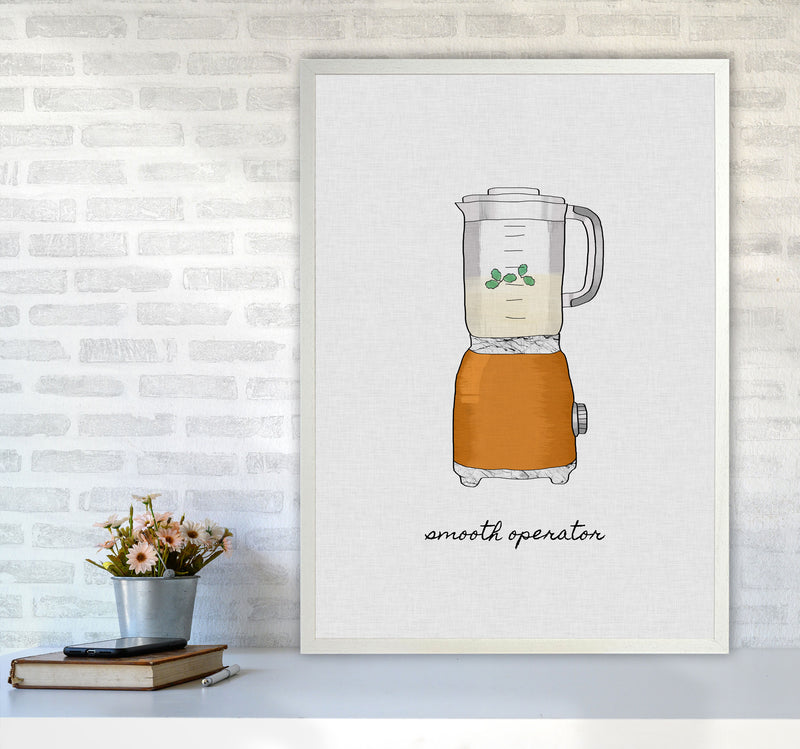 Smooth Operator Print By Orara Studio, Framed Kitchen Wall Art A1 Oak Frame