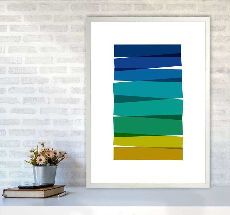 Stripes I Print By Orara Studio A1 Oak Frame