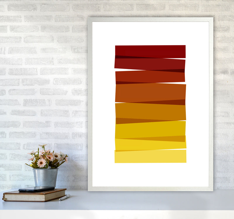 Stripes II Print By Orara Studio A1 Oak Frame