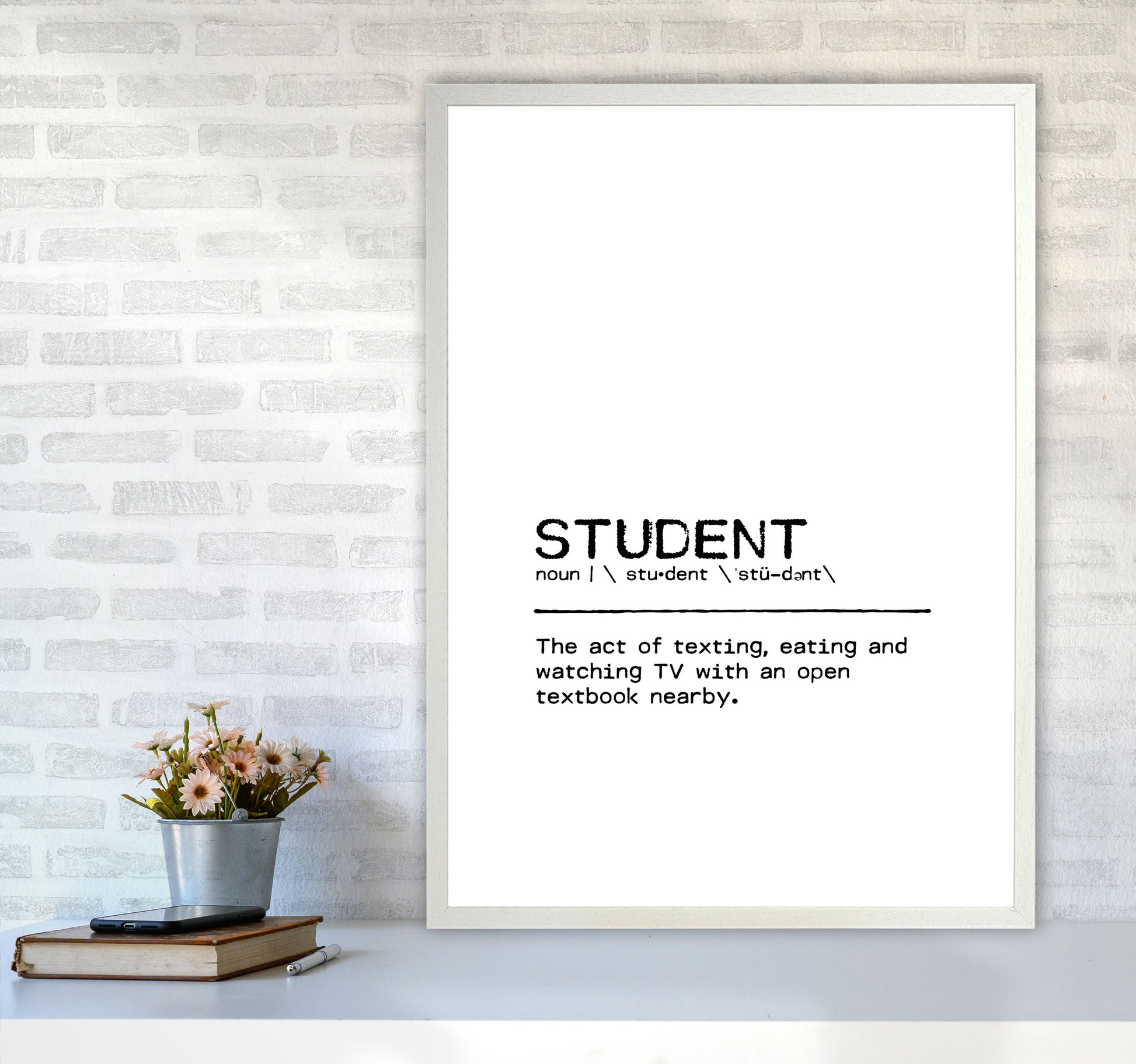 Student Art Of Definition Quote Print By Orara Studio A1 Oak Frame