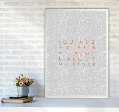 Sun, Moon & Stars Love Quote Print By Orara Studio A1 Oak Frame