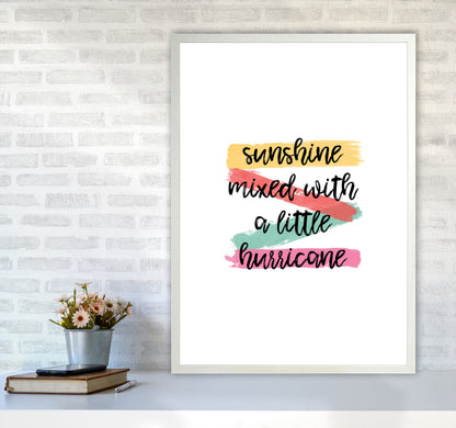 Sunshine Mixed With A Little Hurricane Print By Orara Studio A1 Oak Frame