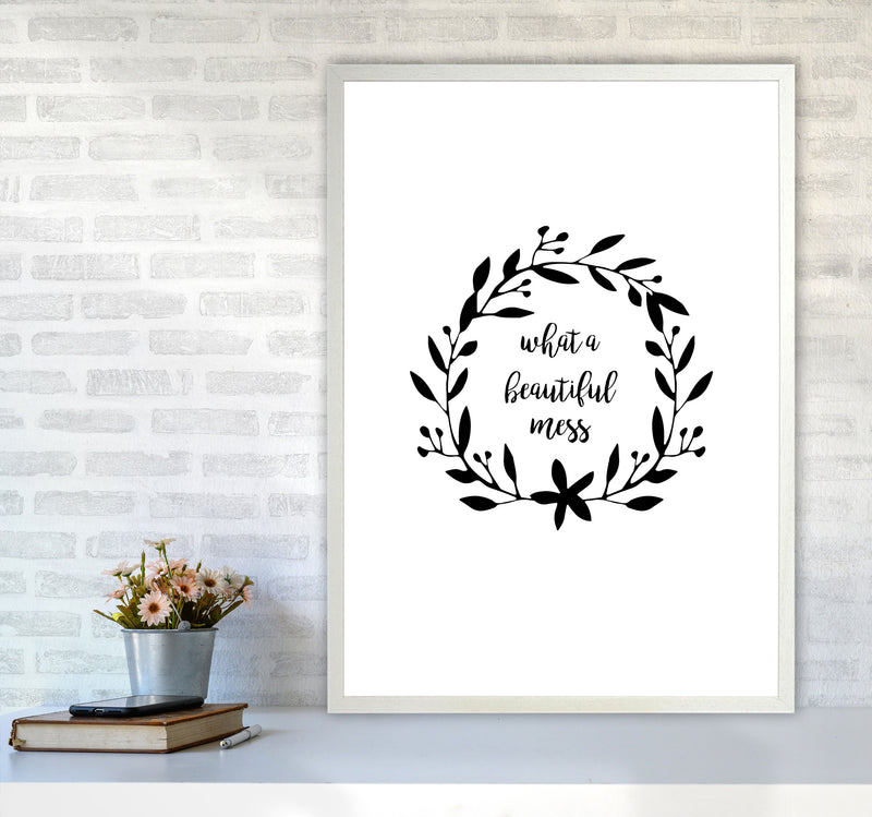 What A Beautiful Mess Illustration Print By Orara Studio A1 Oak Frame