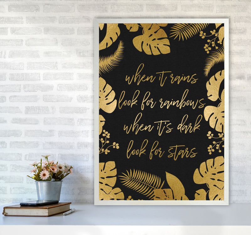 When It Rains Print By Orara Studio A1 Oak Frame