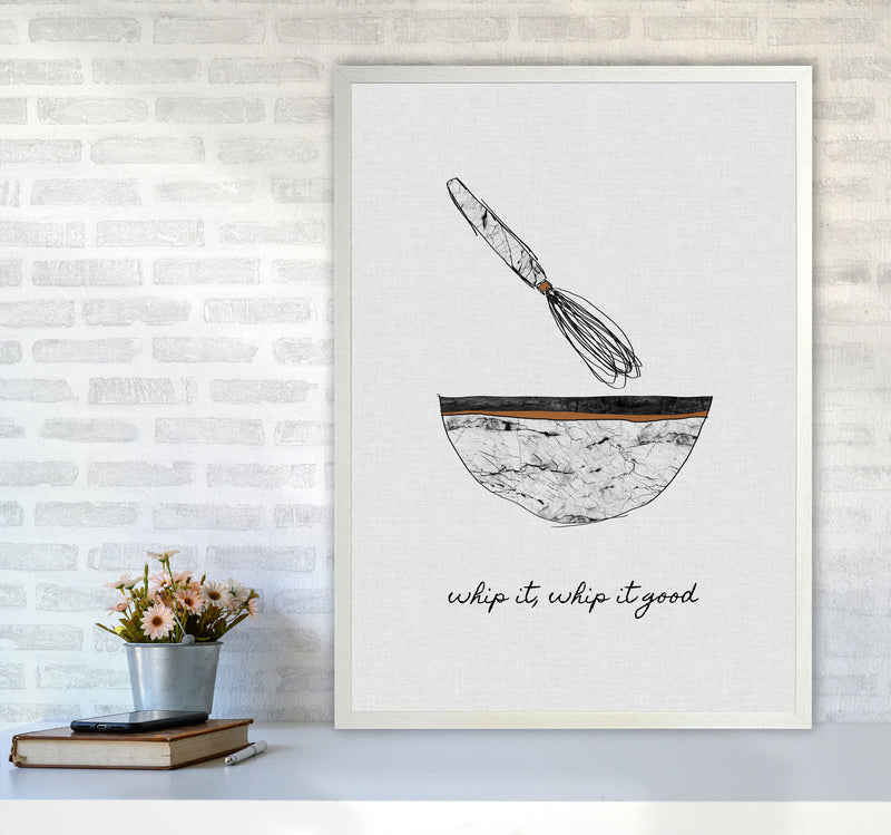 Whip It Good Print By Orara Studio, Framed Kitchen Wall Art A1 Oak Frame