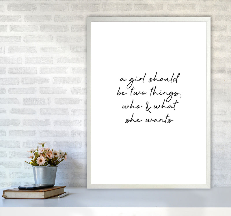 Who & What She Quote Print By Orara Studio A1 Oak Frame