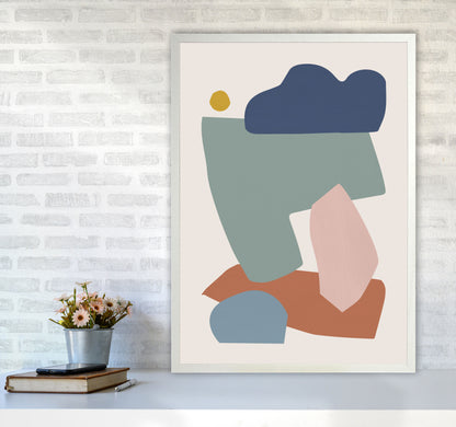 Collage Pastel I Art Print by Orara Studios A1 Oak Frame