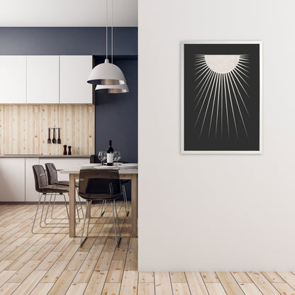 Minimal Moon Art Print by Orara Studio A1 Oak Frame