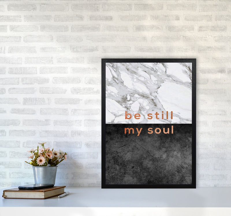 Be Still My Soul Marble Quote Print By Orara Studio A2 White Frame