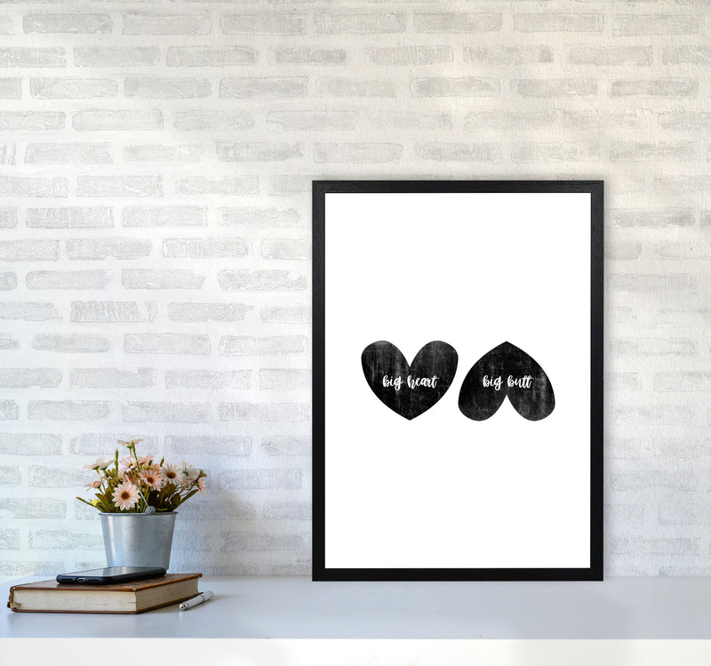 Big Heart Big Butt Humorous Art Print By Orara Studio A2 White Frame