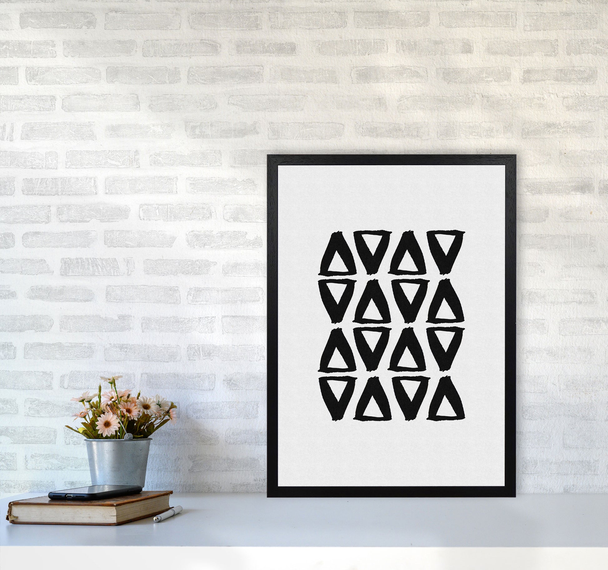 Black And White Abstract II Print By Orara Studio A2 White Frame