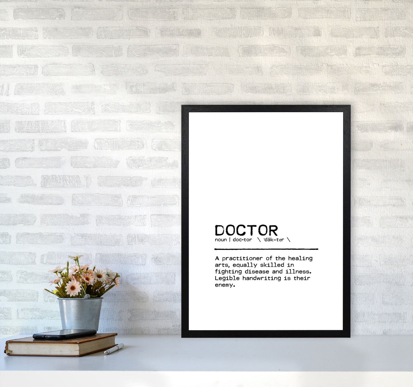 Doctor Legible Definition Quote Print By Orara Studio A2 White Frame