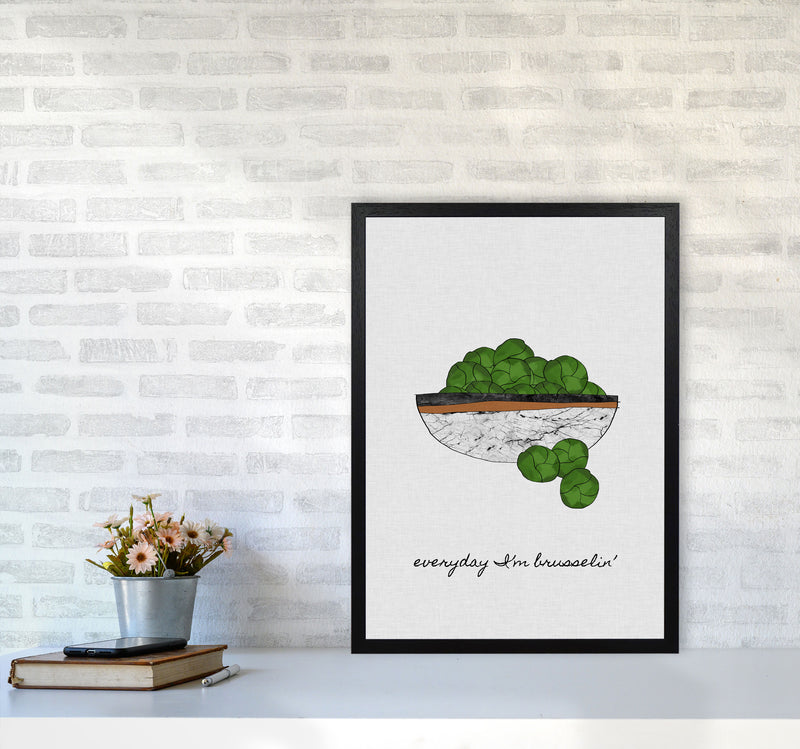 Everyday I&#39;m Brusselin&#39; Print By Orara Studio, Framed Kitchen Wall Art