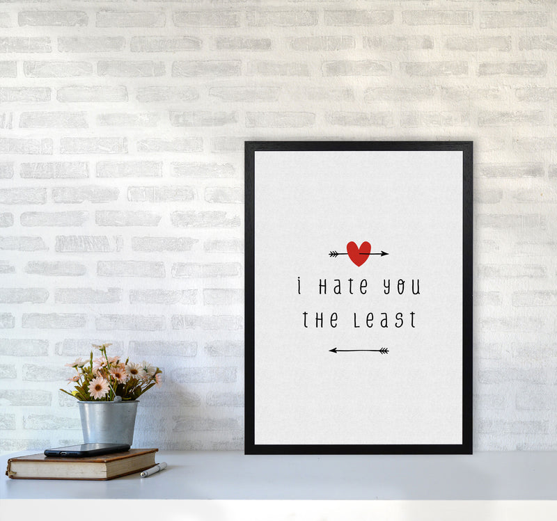 I Hate You The Least Print By Orara Studio A2 White Frame