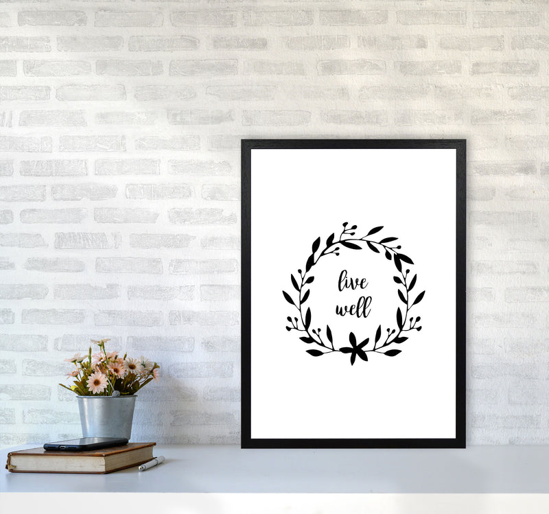 Live Well Illustration Print By Orara Studio A2 White Frame