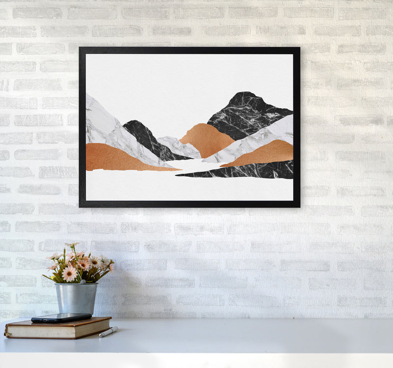 Marble Landscape II Print By Orara Studio, Framed Botanical & Nature Art Print A2 White Frame