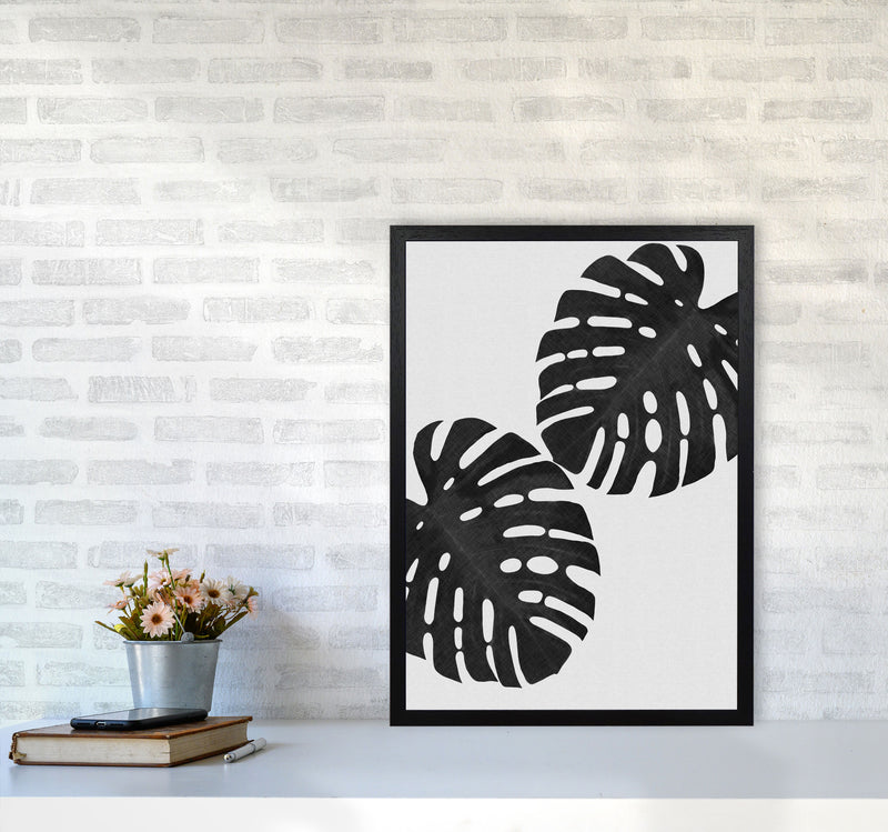Monstera Black & White II Print By Orara Studio A2 White Frame