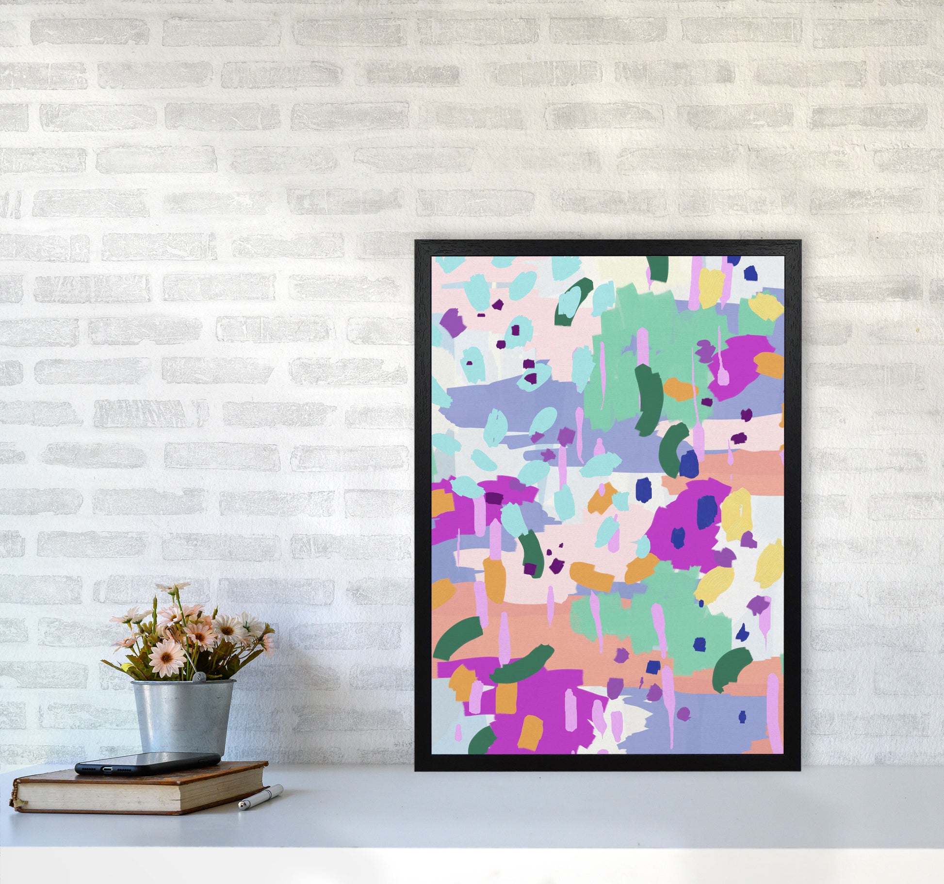 Oil Abstract I Print By Orara Studio A2 White Frame