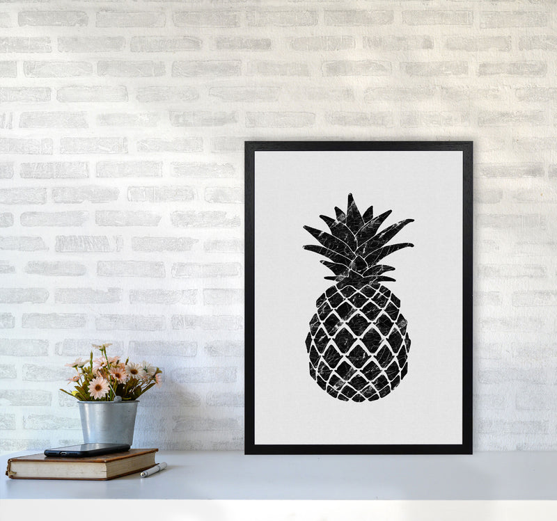 Pineapple Marble Print By Orara Studio, Framed Kitchen Wall Art A2 White Frame