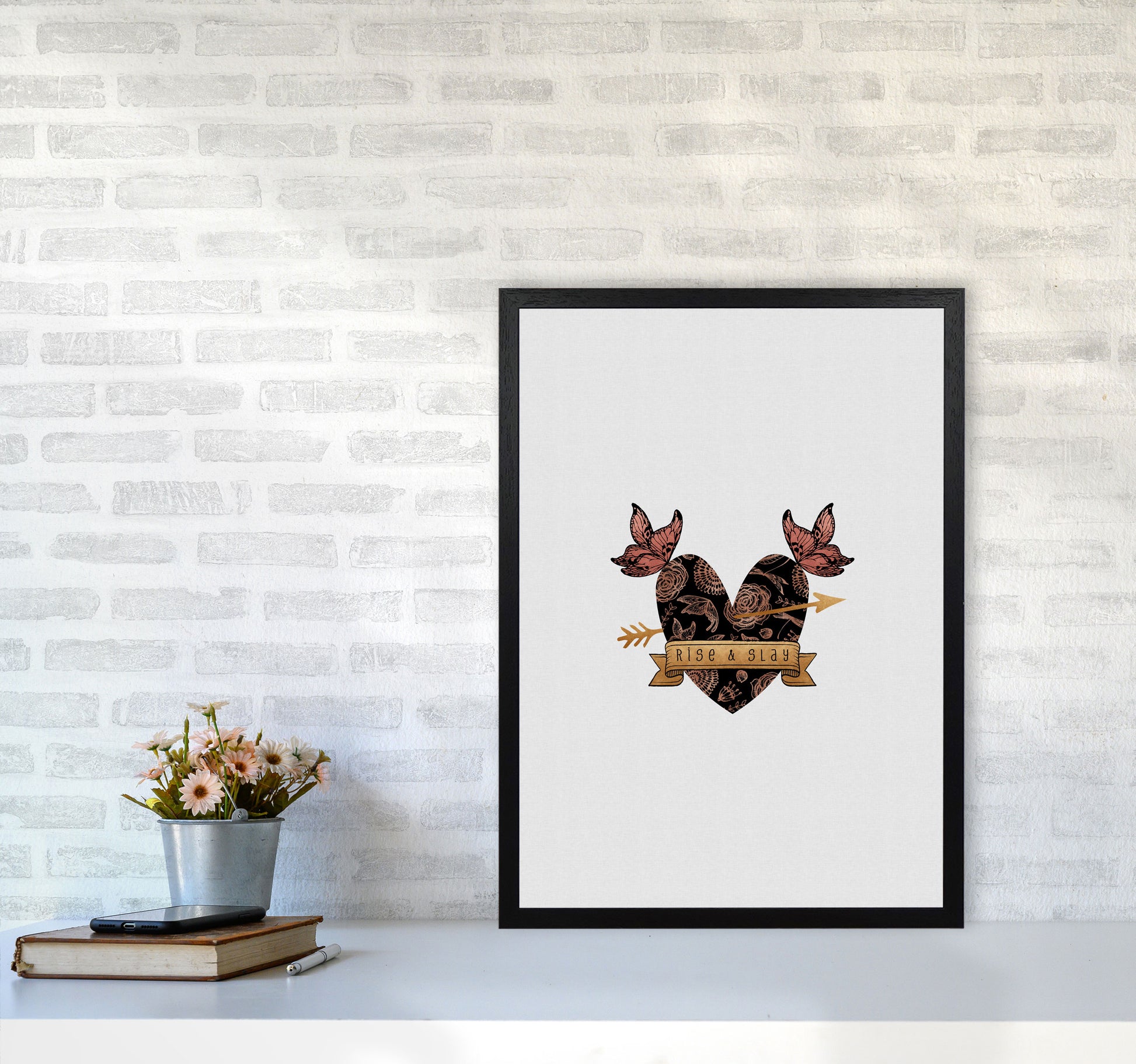 Rise & Slay Steampunk Print By Orara Studio A2 White Frame