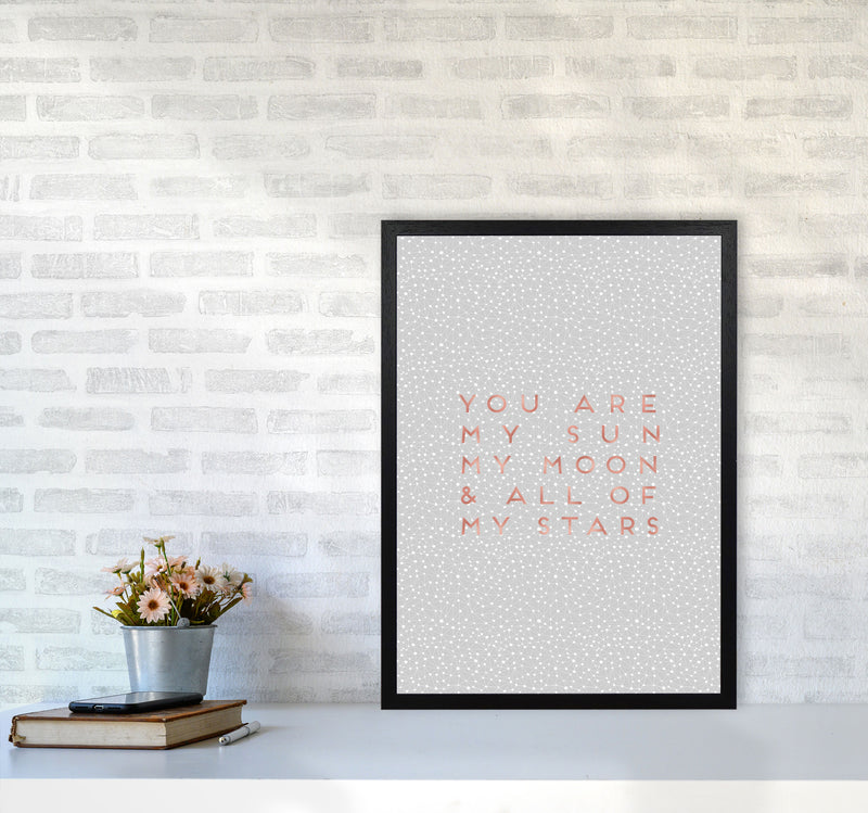 Sun, Moon & Stars Love Quote Print By Orara Studio A2 White Frame