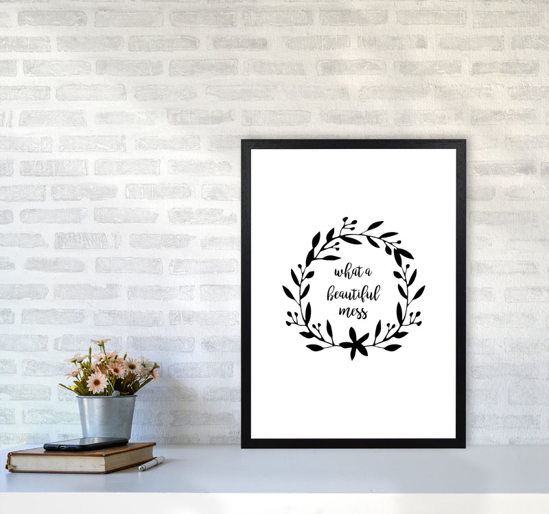 What A Beautiful Mess Illustration Print By Orara Studio A2 White Frame