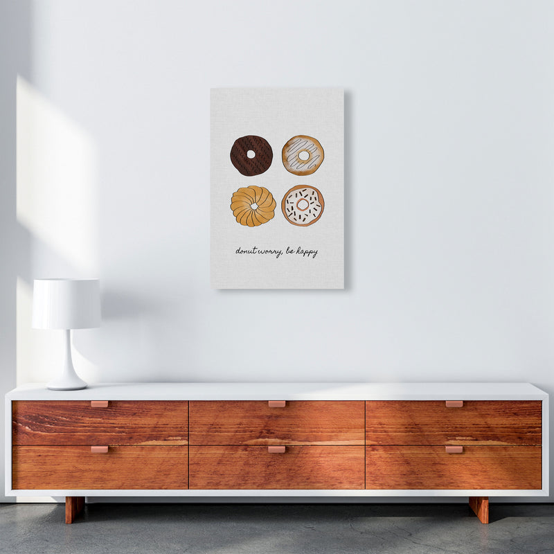 Donut Worry Print By Orara Studio, Framed Kitchen Wall Art A2 Canvas
