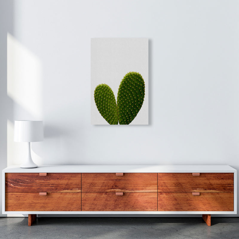 Heart Cactus Print By Orara Studio, Framed Botanical & Nature Art Print A2 Canvas