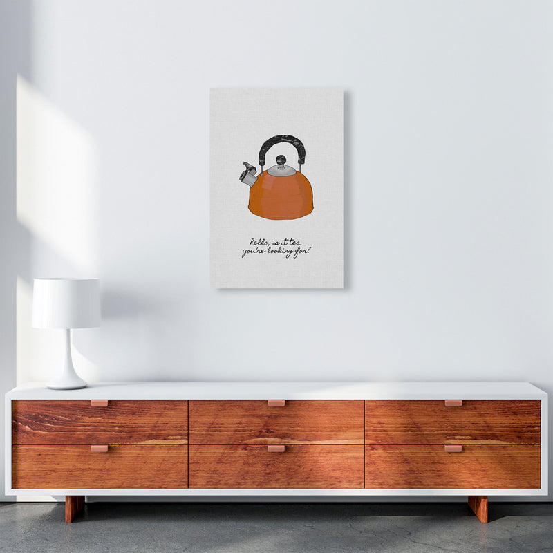 Hello Is It Tea Print By Orara Studio, Framed Kitchen Wall Art A2 Canvas