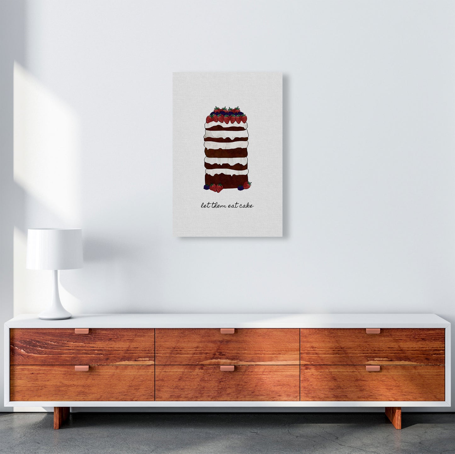Let Them Eat Cake Print By Orara Studio, Framed Kitchen Wall Art A2 Canvas