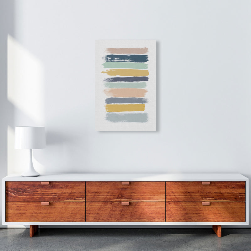 Pastel Stripes Print By Orara Studio A2 Canvas