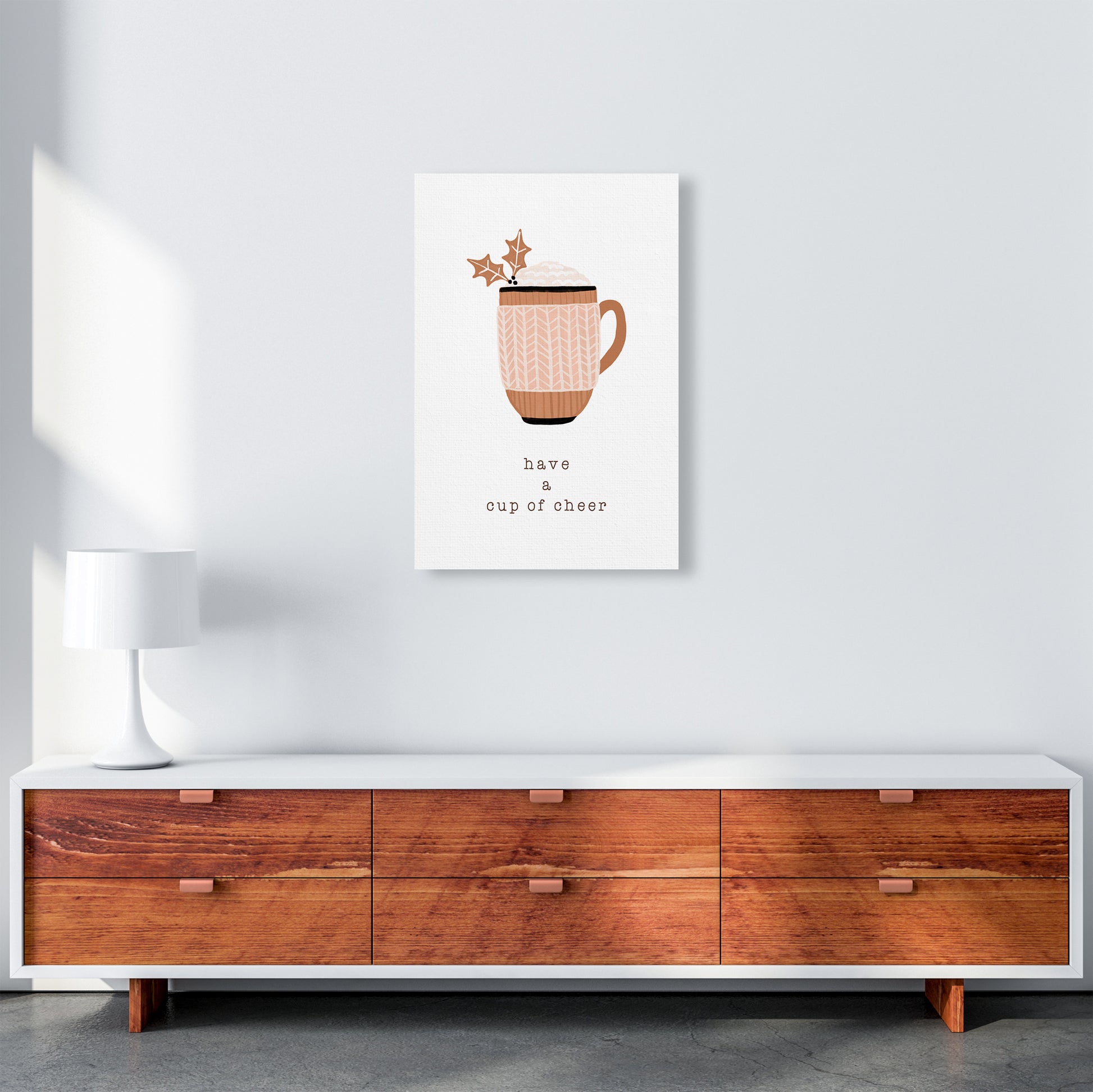 Have A Cup Of Cheer Christmas Art Print by Orara Studio A2 Canvas