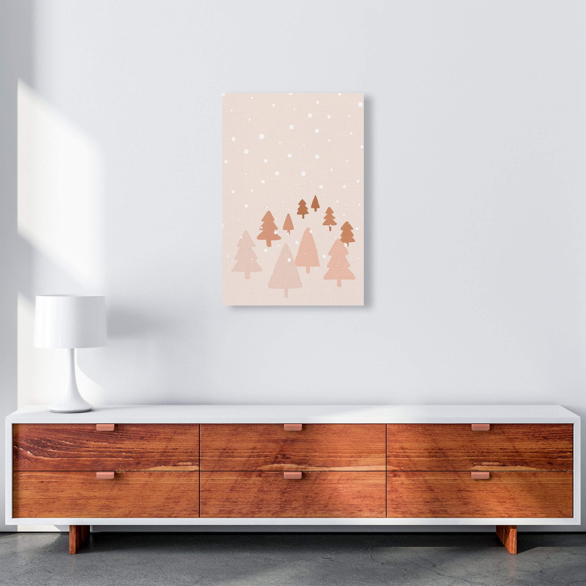 Winter Forest Christmas Art Print by Orara Studio A2 Canvas