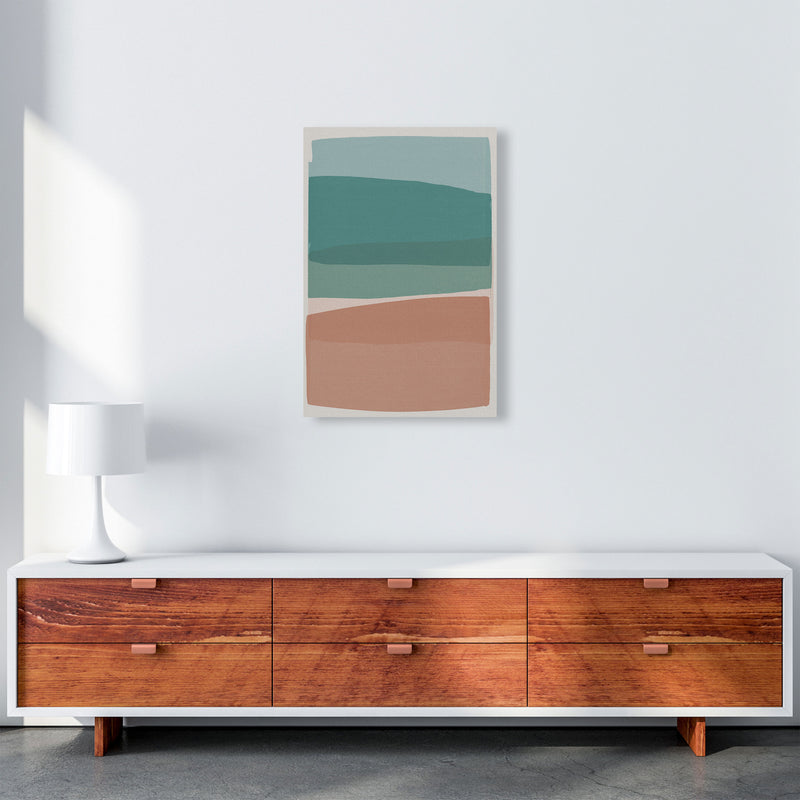 Modern Turquoise and Pink Abstract Art Print by Orara Studio A2 Canvas