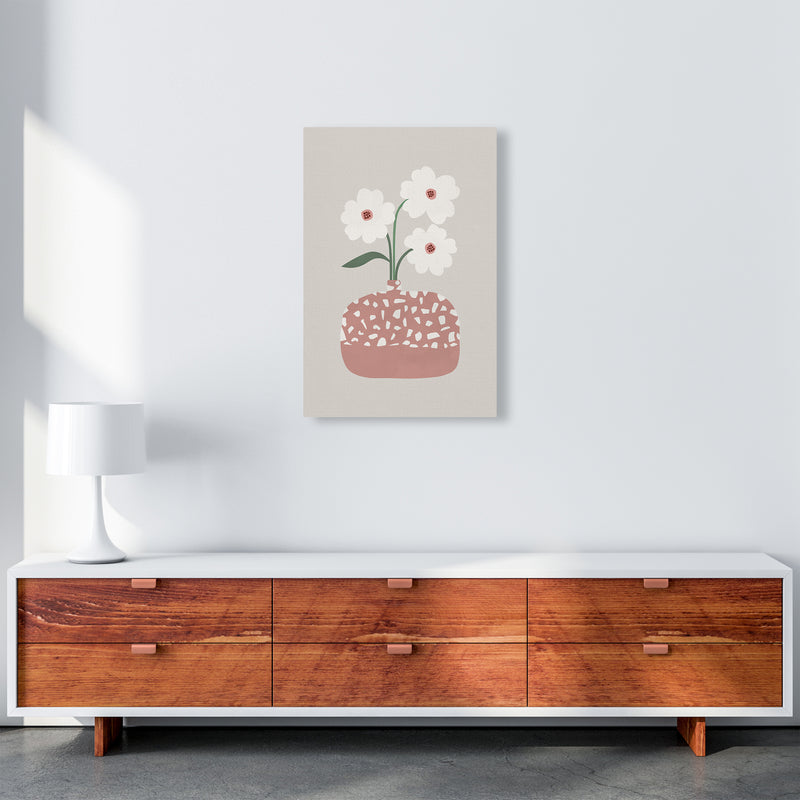 Terrazzo & Flowers Art Print by Orara Studios A2 Canvas