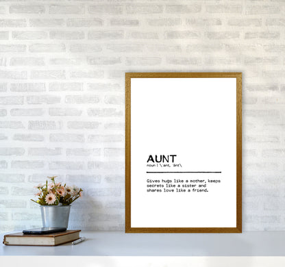 Aunt Friend Definition Quote Print By Orara Studio A2 Print Only