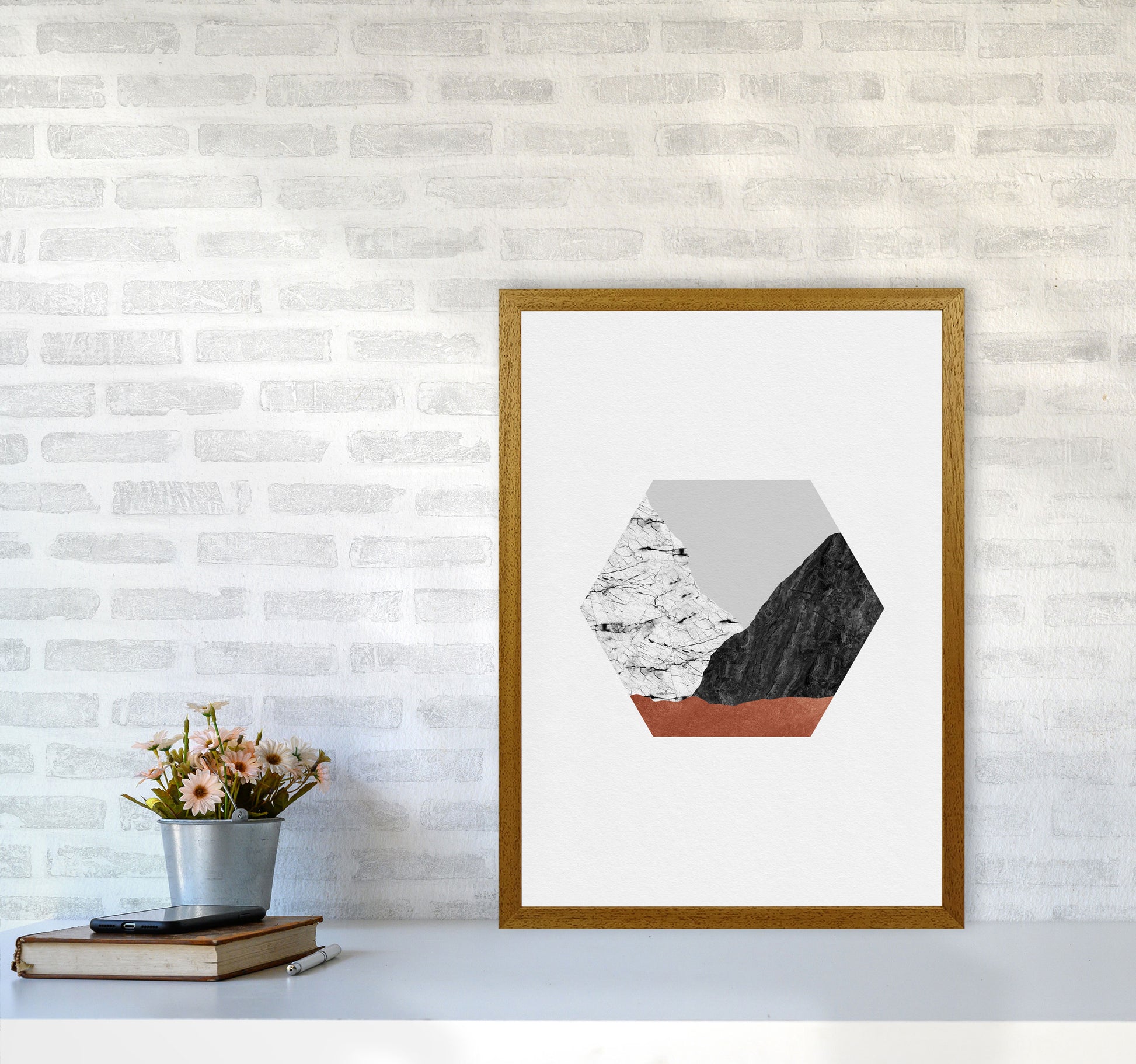 Copper Geometric I Print By Orara Studio A2 Print Only