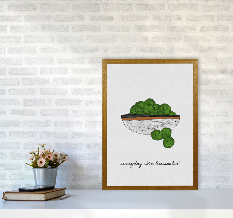 Everyday I&#39;m Brusselin&#39; Print By Orara Studio, Framed Kitchen Wall Art