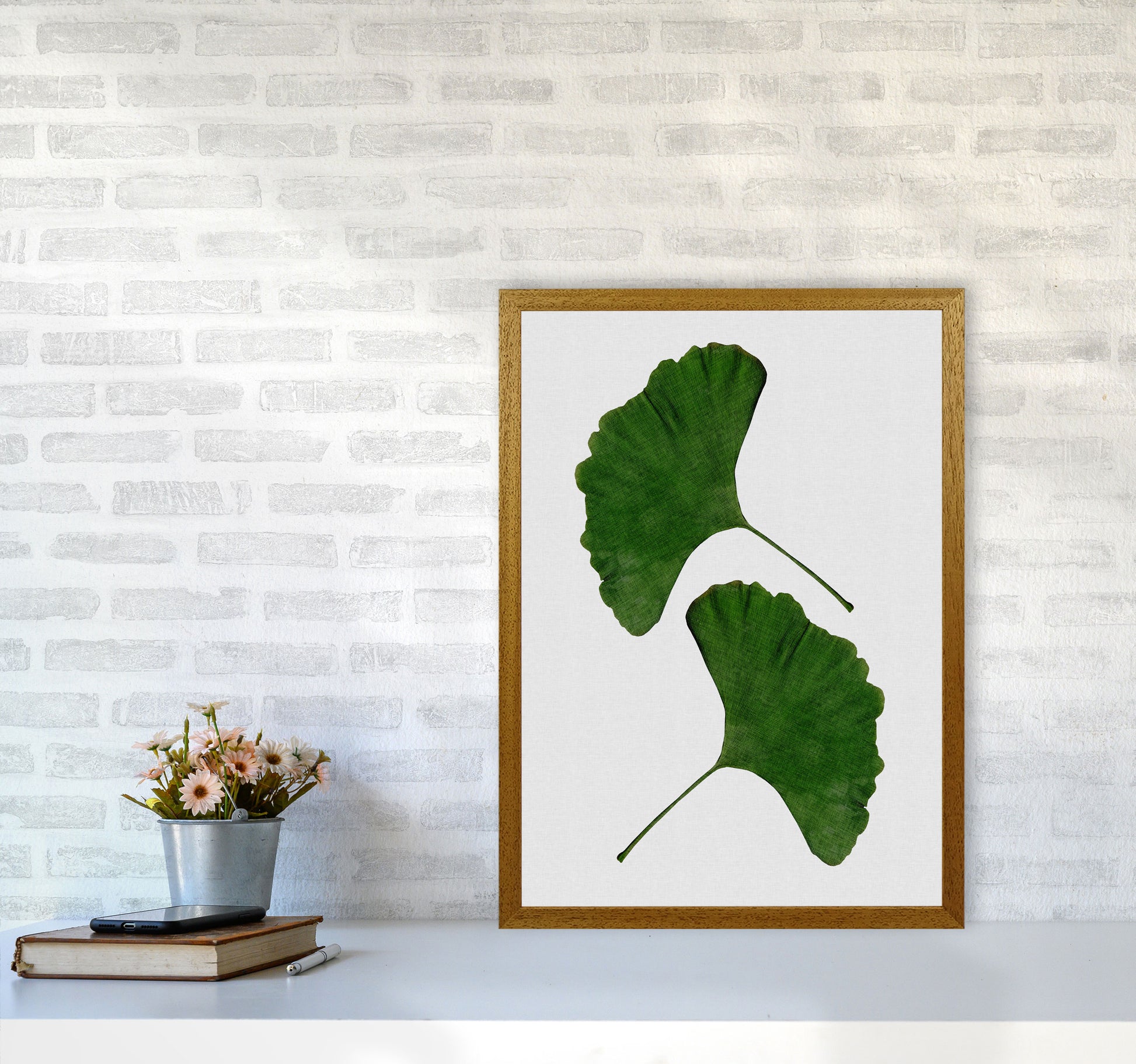 Ginkgo Leaf II Print By Orara Studio, Framed Botanical & Nature Art Print A2 Print Only