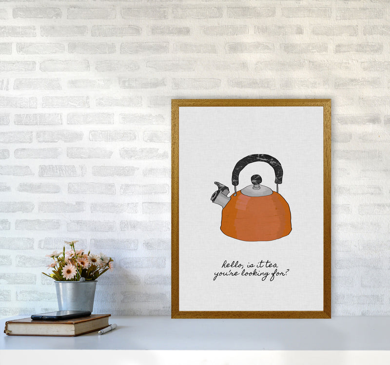 Hello Is It Tea Print By Orara Studio, Framed Kitchen Wall Art A2 Print Only