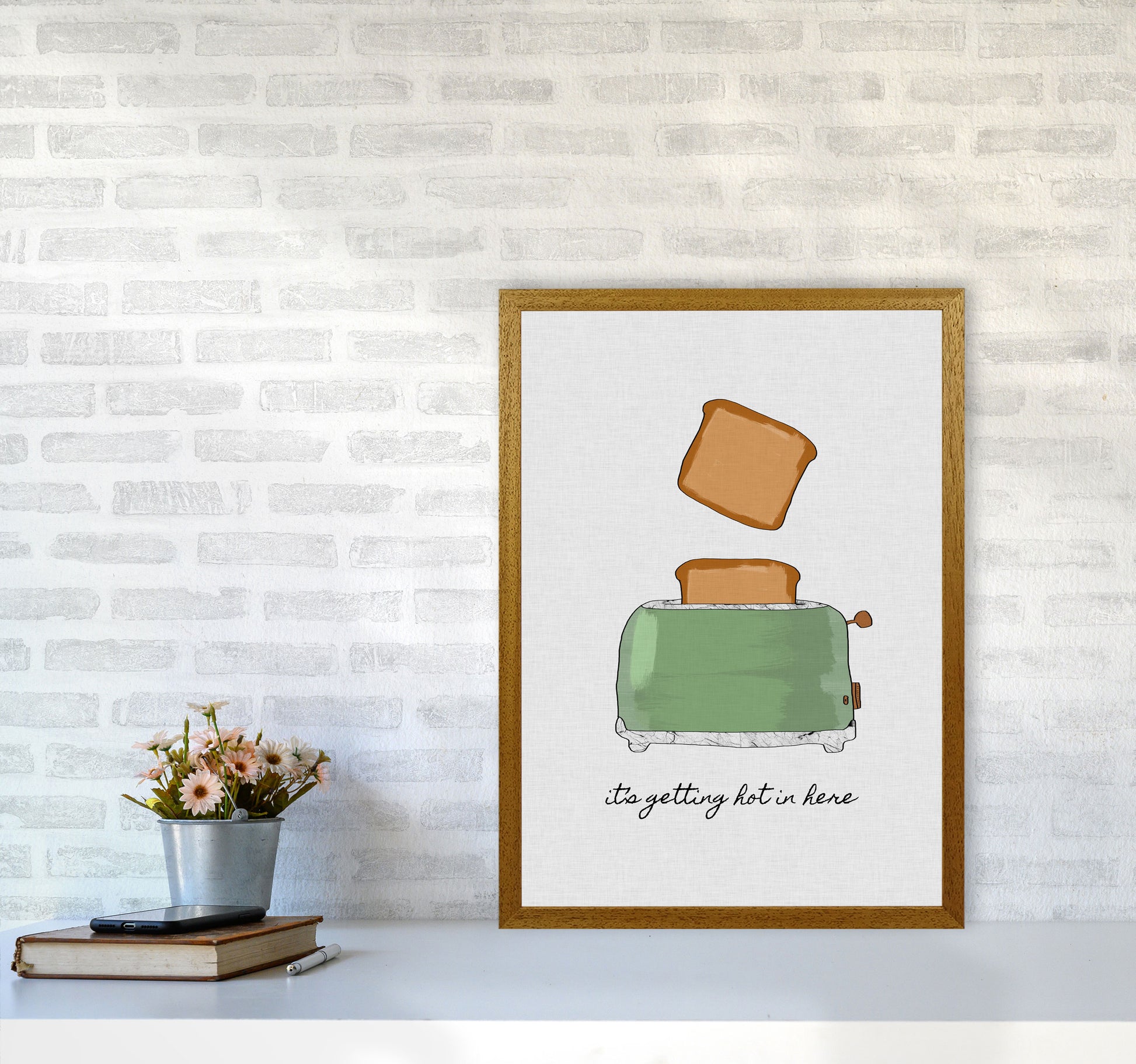 It&#39;s Getting Hot In Here Print By Orara Studio, Framed Kitchen Wall Art A2 Print Only
