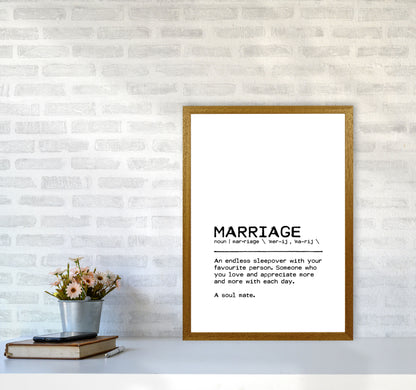 Marriage Sleepover Definition Quote Print By Orara Studio A2 Print Only