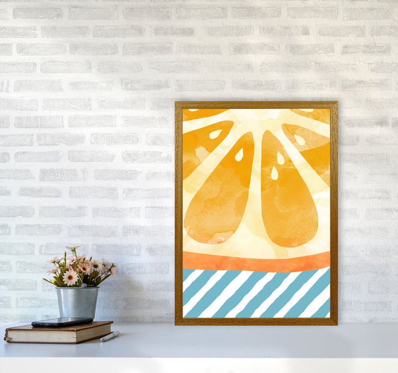 Orange Abstract Print By Orara Studio, Framed Kitchen Wall Art A2 Print Only