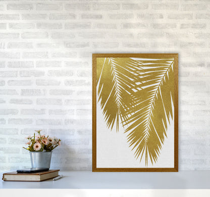 Palm Leaf Gold II Print By Orara Studio, Framed Botanical & Nature Art Print A2 Print Only