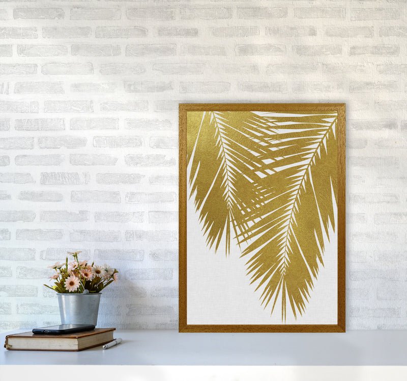 Palm Leaf Gold II Print By Orara Studio, Framed Botanical & Nature Art Print A2 Print Only