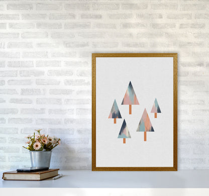 Pastel Trees Print By Orara Studio, Framed Botanical & Nature Art Print A2 Print Only