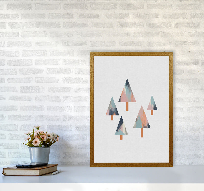 Pastel Trees Print By Orara Studio, Framed Botanical & Nature Art Print A2 Print Only